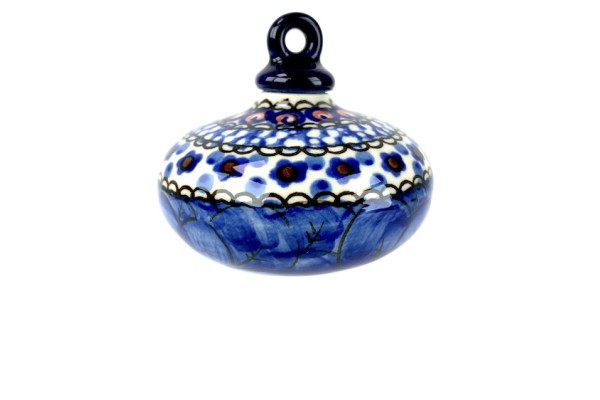 188  Bunzlau Kerstbal rond plat U408 